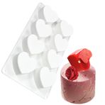TOPBSFARNY 3D Kalp Şekilli Silikon Kalıplar, Pişirme için Kendin Yap Pişirme Kalıbı Mus Kek Şekeri Pasta Çikolata Trüf Cupcake Jöle Kurabiye Puding Kek Dekorasyon Kalıpları (B)