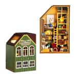 TOPBSFARNY 6 ADET DIY Dollhouse Kiti Yaratıcı Montaj Minyatür Manzara Bebek Evi Mini Dünya Serisi Minyatür Koleksiyonu 3D Ahşap Yapboz Chirstmas Oyuncak için… (QH-005)