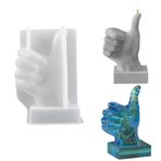 TOPBSFARNY Yaratıcı Hareketli Mum Kalıbı, El Şekilli Silikon Kalıp, Mum Yapımı ve Pişirme Yapımı için 3D Reçine Döküm Kalıbı Sabun DIY Fondan Alçı Heykel Kil El Sanatları (B)