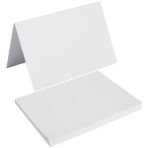 Toperd 50 Paket Boş Kartlar Katlanmış Kart Stoğu Davetiyeler, Düğün, Tebrik Kartları, Tüm Durumlar için Teşekkür Ederiz Boş Tebrik Kartları, Tüm Durumlar Kendin Yap, 3x5 Katlanmış Kartlar Beyaz