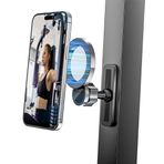 TOPGO Magsafe için Spor Salonu Manyetik Telefon Tutacağı [360 Ayarlanabilir ve Eller Serbest Video Çekin] Çift Mıknatıslı Telefon Bağlantısı iPhone 16 Pro Max ve Mag-Safe Kılıf ile Uyumlu - Fitness