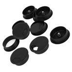 TopHomer 10 Adet 53 mm Masa Yüzeyi Bağlantı Noktası Delik Kapakları Masa Örtüsü Bilgisayar Masası Tel Düzenleyici için Kablo Delik Kapağı, Siyah