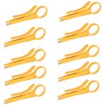 TopHomer 10 adet IDC ekleme yumruk aşağı alet, tel sıyırıcı yumruk aşağı UTP kablo kesici sıyırıcı aracı, sarı