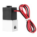 TopHomer 1/4 "Elektrikli Solenoid Valf, DC 24V 2 Yollu Normalde Kapalı Pnömatik Alüminyum Elektrikli Solenoid Hava Vanası Su, Hava, Sıvı