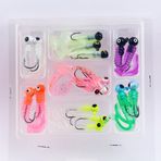 TopHomer 17 Adet Kıvırcık Kuyruk Grub Balıkçılık Lures Kitleri Jig Kafa Kancaları, Solucan Yumuşak Plastik Yemler, Olta Takımı Seti Yayın Balığı Levrek Turna Tuzlu Su ve Tatlı Su için