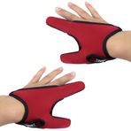 TopHomer 2 Adet Kaymaz Balıkçılık Eldiveni Neopren Parmak Durak Üniseks Profesyonel Parmak Koruyucu Açık Spor Balıkçılık Malzemeleri Döküm Hattı Kontrolü, Sol ve Sağ, Kırmızı