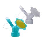 TopHomer 2 Adet Şişe Üstü Sprinkler, 2'si 1 Arada Çift Kafa Sulama Musluğu Bonsai Bahçe Plantasyonları Kreşleri için Sulama Kutusu, Mavi ve Gri