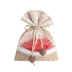 TopHomer 20 Adet 18 x 13 cm Çuval Bezi Büzme İpli Çanta, Çuval Bezi Paketleme Torbaları İpli Çantalar Çuval Bezi Hediye Çantaları Düğün Misafir Çantaları Makyaj Parti Hediye Çantaları için Küçük Çuval Bezi Çantaları