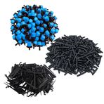 TopHomer 300 Adet Otomatik Damla Sulama Kiti Bahçe Sulama Sistemi Ayarlanabilir Mikro Sulama Damlatıcı Yağmurlama Sprinkler, T Boruları, Bahçeler, Çimler için Hortum Destek Kazıkları, 4/7 mm Hortum Sulama Sistemi için - Mavi