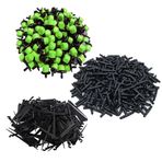 TopHomer 300 Adet Otomatik Damla Sulama Kiti Bahçe Sulama Sistemi Ayarlanabilir Mikro Sulama Damlatıcı Yağmurlama Sprinkler, T Boruları, Bahçeler, Çimler için Hortum Destek Kazıkları, 4/7 mm Hortum Sulama Sistemi için - Yeşil