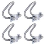 TopHomer 4 Adet Çapraz Boru Kelepçesi, Metal Tokalı Hortum Klipsi, U Şeklinde Boru Bant Kayışı Depo, Süpermarket ve Mağazalar için Gergi Tutucu (25 * 25)