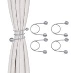 TopHomer 4 Paket Perde Kravat Sırtı, Dahili Tel ve Top Dekorasyonlu Perdeler için 40 cm Perde Bağları, Ev Ofis İç Mekan Dış Mekan için 3 Renk (Açık Altın)
