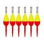TopHomer 6 Adet Balık Tutma Şamandırası Balıkçılık Bobbers Balsa Ahşap Şamandıralar Yaylı Panfish Walley'ler için Kayma Bobbers (Kendinden Kilitli)
