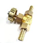 TopHomer 8mm Paralel Valf Pirinç Açı İğne Vana, Pirinç Hortum Regülatör Vana, Kolay Hortum Bağlantısı için Paralel/Açı Vana, Gaz Akışının Hassas Ayarı, 1MPa