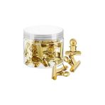 TopHomer (Altın 30 adet/paket) Renkli Bağlayıcı Klipsler, Küçük Metal Katlanır Klipsler Renkli Bulldog Klipleri, Renkli Kırtasiye Dosyası Para Kağıdı Okul Belge Kağıdı için Kelepçeler 30 mm