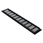 TopHomer Alüminyum Alaşım Dikdörtgen Havalandırma Kapağı Louvered Havalandırma Izgarası Dolap Ayakkabı Dolabı Dolap Siyah, 450mm