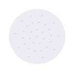 TopHomer Delikli 18 cm Parşömen Kağıdı Hava Fritöz Astarları için Yuvarlak Ağartılmamış 100 Yaprak AirFryer Blotting Kağıdı, Bambu Buharlı Sepet, Fırın Kağıdı, Mikrodalga, Fırın Yapışmaz Pişirme Beyaz
