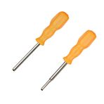 TopHomer Güvenlik Tornavida Ucu, 3,8 mm ve 4,5 mm El Soketi Adpater Sökme Aletleri N64/SFC/GB/NES/NGC Oyun Kartı Hafıza Kartı için (Düz Turuncu)