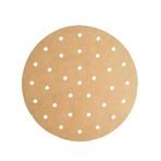 TopHomer Hava Fritöz Gömlekleri için Delikli 18 cm Parşömen Kağıdı Yuvarlak Ağartılmamış 100 Yaprak AirFryer Kurutma Kağıdı, Bambu Buharlı Pişirici Sepeti, Pişirme Kağıdı, Mikrodalga, Fırın Yapışmaz