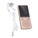Topiky MP4 MP3 müzik çalar, taşınabilir çocuk ev çalar, tuşlar, müzik, radyo, kayıt, video, e-kitap, kronometre, 8 saat uzun bekleme süresi, 3,5 mm kulaklık, 32G hafıza kartı desteği (kırmızı altın)