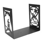 TOPINCN 2 Adet Demir Metal Bookend Depolama Kitaplar Metal Kitap Ayracı Bölücü Kitaplık Malzemeleri Kitap Ayracı Çelik Kitap Ayracı Metalik (Orman Elf Kitap Ayracı + Kum Saati Kitap