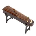 TOPINCN Çin Kanun Modeli Minyatür Ahşap Guzheng Hediyeler Dekorasyon Müzik Aleti Müzik Aletleri Minyatür Çin Kanun Modeli Süsleme Sunar Küçük Petite Kereste Mimari Kitleri (10cm)