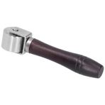 TOPINCN Deri scooter, deri preslenmiş kenar scooter, amatör el işleri için paslanmaz çelik dikişli ürün (tekerlek genişliği 26 mm, mavi)