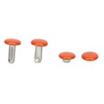 TOPINCN Metal Çiviler Perçinler, Demir 500 Takım 6x8mm Yüksek Sertlik DIY Deri El Sanatları Güçlü Parlaklık Çiviler Perçinler, Leathercraft Perçinler Parçaları (Turuncu)