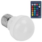 TOPINCN RGB LED Renk Değiştiren Ampul Plastik E27 Uzaktan Kumanda Renk Değiştiren Lamba RGB W Ampul Ev Dekorasyon 85‑265V 3W