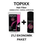 Topixx 100 Gr. + 50 Gr. 2'Li Ekonomik Set Saç Tozu Açık Kahverengi Saç Dolgunlaştırıcı Toz Topik