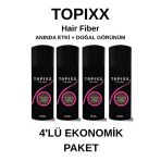 Topixx 50 Gr. 4'Lü Ekonomik Set Saç Tozu Açık Kahve/Light Brown Saç Dolgunlaştırıcı Toz Topik