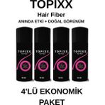 Topixx Hair Fiber 4 Lü Set 50 Gr. Saç Tozu Topik ,saç Kapatıcı Toz - Koyu Kahve