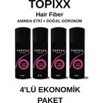 Topixx Hair Fiber 4 Lü Set 50 Gr. Saç Tozu Topik ,saç Kapatıcı Toz - Orta Kahve
