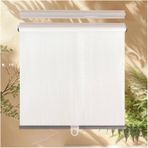 Toplam Karartma Stor Perde Geri Çekilebilir Güneşlik UV Dayanıklı Perdeler Geçici Termal Panjur Matkap Kurulum Yok Beyaz 130x200 cm/51x79in Gizlilik ve Işık Kontrolü için İdeal