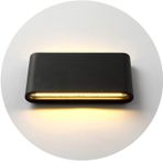 Topmo-plus 12W LED Duvar Lambası İnce Duvar Aydınlatması Su Geçirmez IP65 / İç Mekan Dış Mekan Işıkları Bahçe koridor merdivenleri için Duvar Yıkama Işıkları Yol Balkon (siyah/sıcak beyaz)