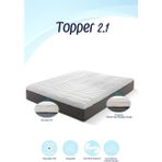 Topper 2.1 - Visco Yatak Pedi - Soft Hafızalı %100 Visco Sünger - Yıkanabilir Fermuarlı Kılıflı - 90 x 190 cm