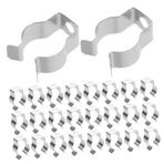 TOPPERFUN 100 Adet T5 Lamba Tüpü Klipsleri Floresan Tüpler İçin Metal Tutucular Aydınlatma Armatürü Braketi LED Işık Klipsleri Asılı Işıklar İçin Dış Mekan Klipsleri