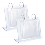 TOPPERFUN 2 Adet Akrilik fotoğraf albümü ev dekorasyon home decor fotoğraf çerçevesi ekranı Dikey fotoğraf ekranı çift küçük kayan ekran akrilik fotoğraf kitabı fotoğraf standı kitap pp
