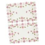 TOPPERFUN 2 Adet Avrupa Pastoral Masa Örtüsü Dekoratif Placemats Tığ Işi Servis Altlıkları Masa Örtüsü Dantel Noel Çiçek Amerikan Servisi Işlemeli Masa Örtüsü Tığ Amerikan Servisi Saten