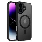 Toppix iPhone 16 Plus Kılıf 6,7 İnç ile Uyumlu, Kamera Gövde Koruyucu [Magsafe ile Uyumlu] Esnek TPU Tampon Darbeye Dayanıklı Şeffaf Mat Sert Arka Kısım, Siyah