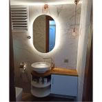 Toprak Dekor 70*40 Oval Ledli Ayna Banyo Aynası