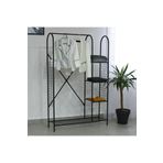 TOPRAK E-TİCARET Elit 5 Metal Ayakkabılık Ve Elbise Askılığı Metal Portmanto 5 Raflı Konfeksiyon Askısı