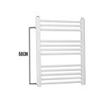 Toprak Havlupan 50/70CM 10 Borulu Beyaz Yandan Girişli Havlupan Radyatör Banyo Isıtıcı AKS 50CM