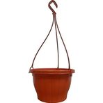 Toprak Renk Makrome Askılı Saksı Askısı İle Birlikte 17cm