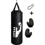 Toprak Sport Boks Torbası 60x22 Cm Karabina Hediyeli Içi Dolu Eldivensiz Toprak Sport