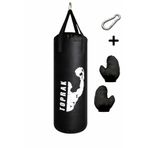 TOPRAK SPORT Eldiven Hediye 50 Cm Siyah Boks Torbası Karabina Hediyeli