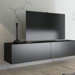 Toprak Tv Ünitesi, Duvara Monte, Siyah, 150 Cm