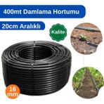Topraksız Market 16MM Delikli Damla Sulama Borusu 400M 20CM Aralıklı