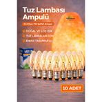 topraktan hasat odağında lezzet gizli 10 Adet Tuz Lambası Ampulü E14 Duy 7W Şeffaf Ampul