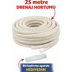 Topraq Şeffaf Klima Su Tahliye Hortumu 5/8 - 25 Metre – Spiral Yapı, Dayanıklı & Esnek